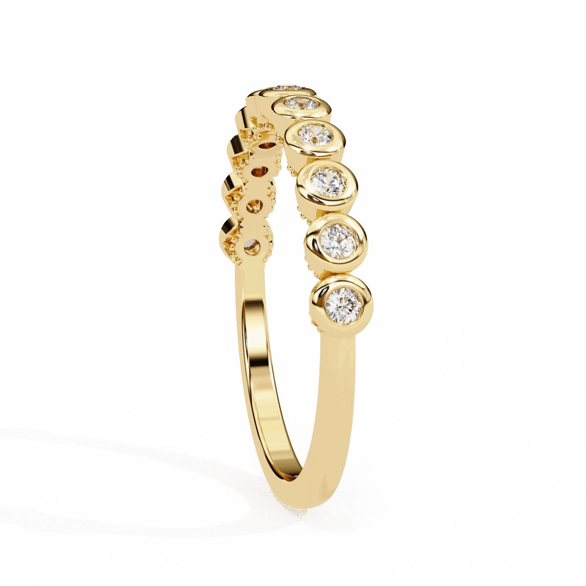 0.15 Carat Round Timeless Band in Moissanite | House of Estara