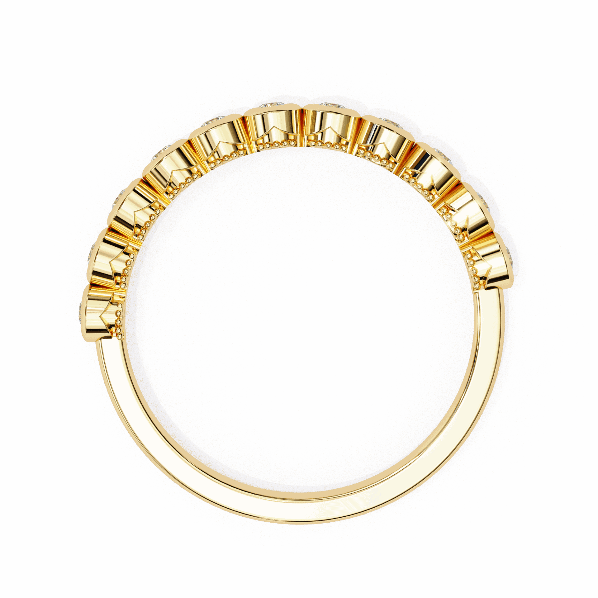 0.15 Carat Round Timeless Band in Moissanite | House of Estara