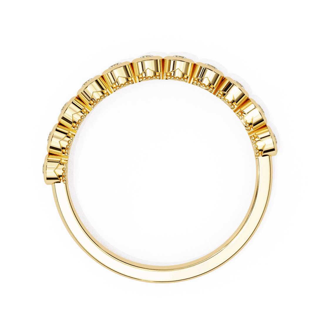 0.15 Carat Round Timeless Band in Moissanite | House of Estara