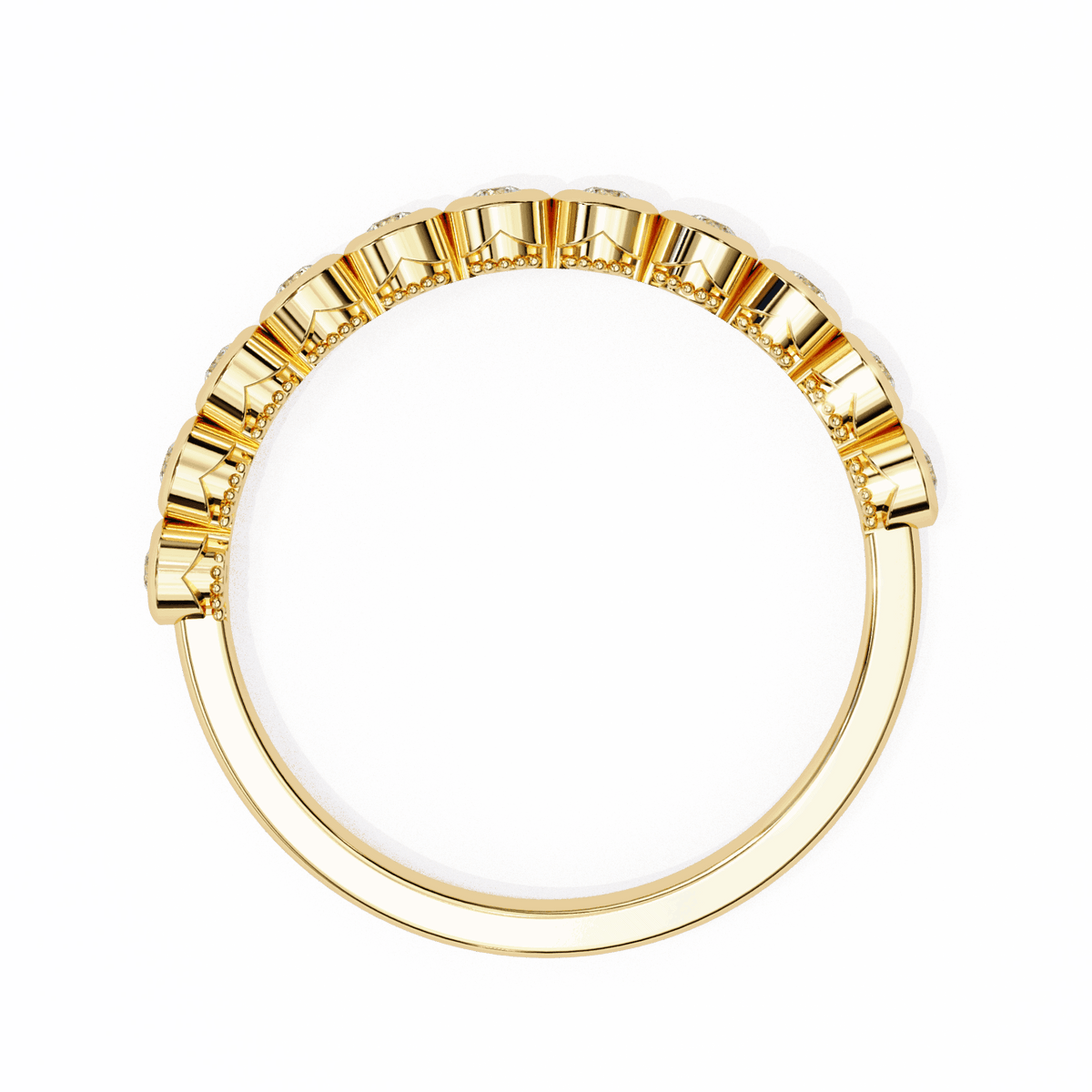 0.15 Carat Round Timeless Band in Moissanite | House of Estara