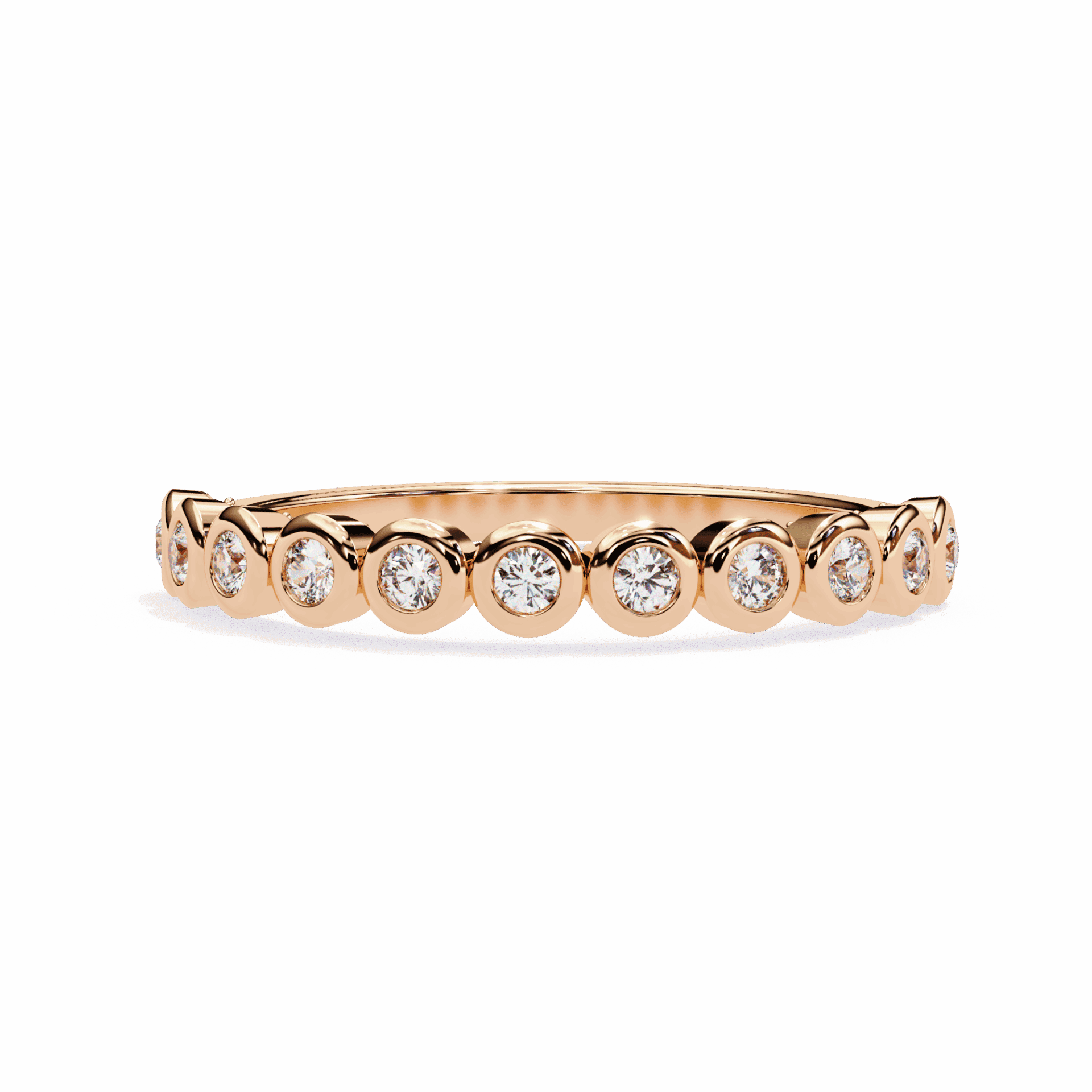 0.15 Carat Round Timeless Band in Moissanite | House of Estara