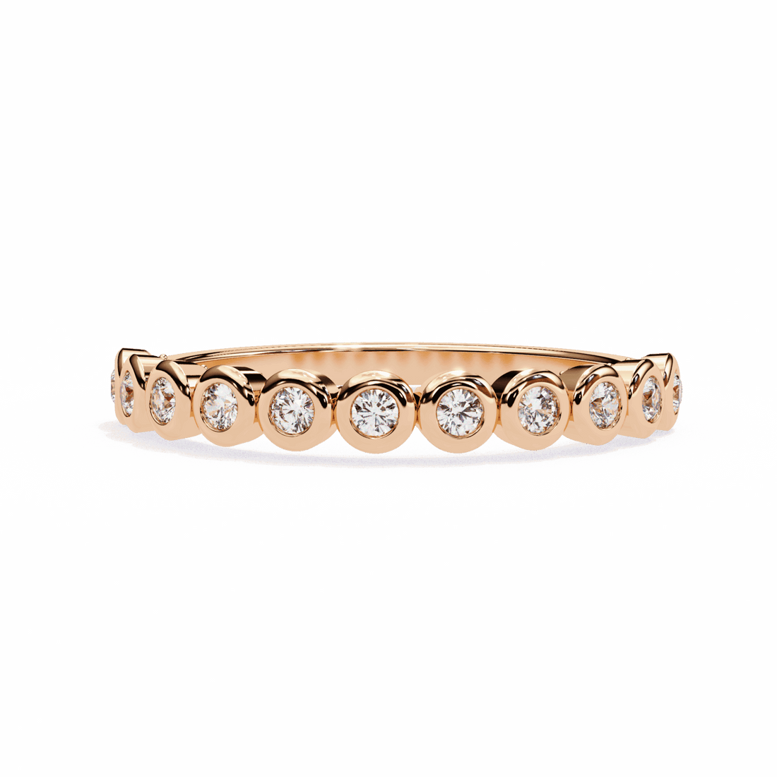 0.15 Carat Round Timeless Band in Moissanite | House of Estara