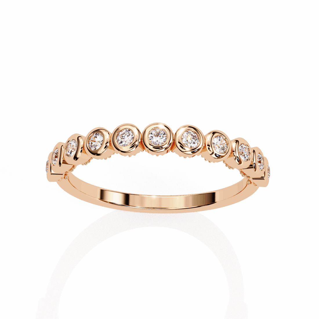0.15 Carat Round Timeless Band in Moissanite | House of Estara