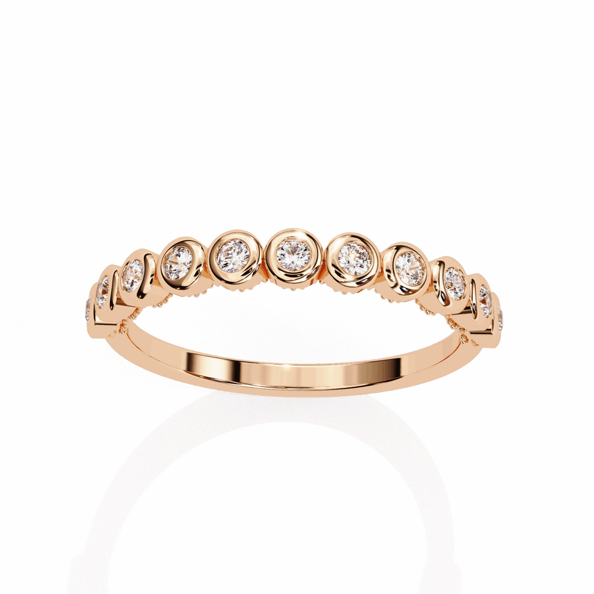 0.15 Carat Round Timeless Band in Moissanite | House of Estara