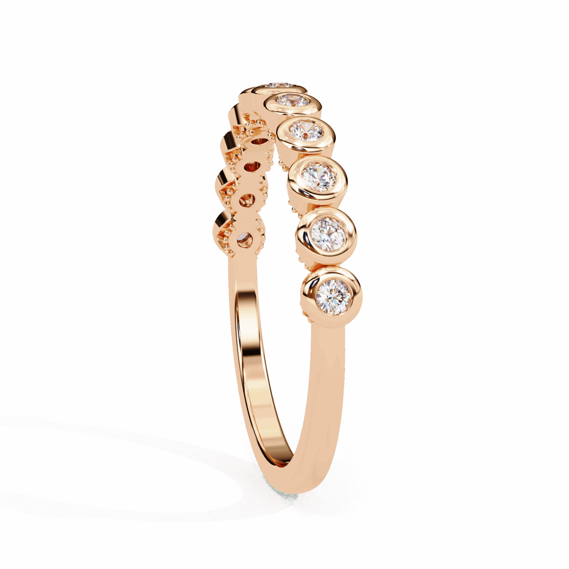 0.15 Carat Round Timeless Band in Moissanite | House of Estara