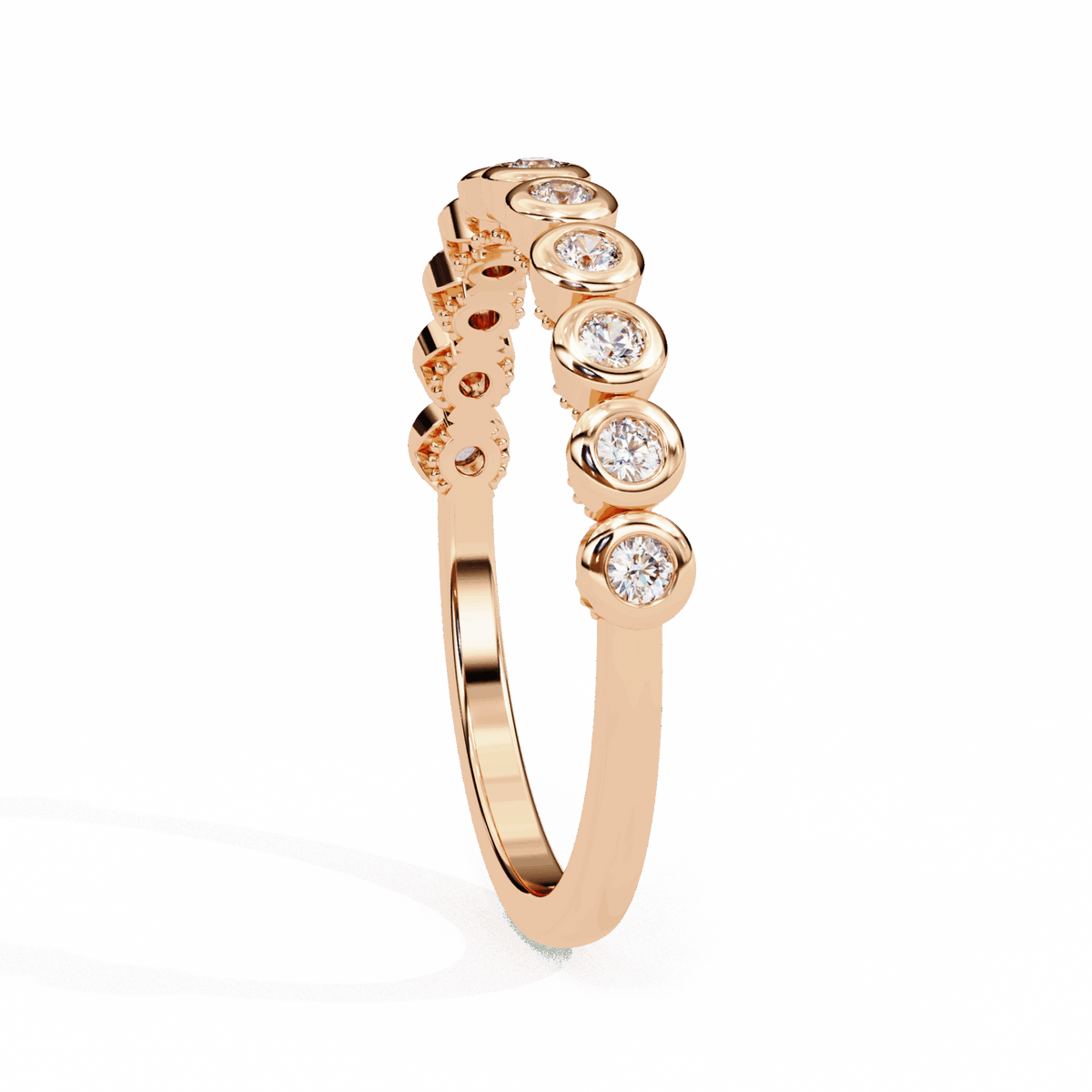 0.15 Carat Round Timeless Band in Moissanite | House of Estara