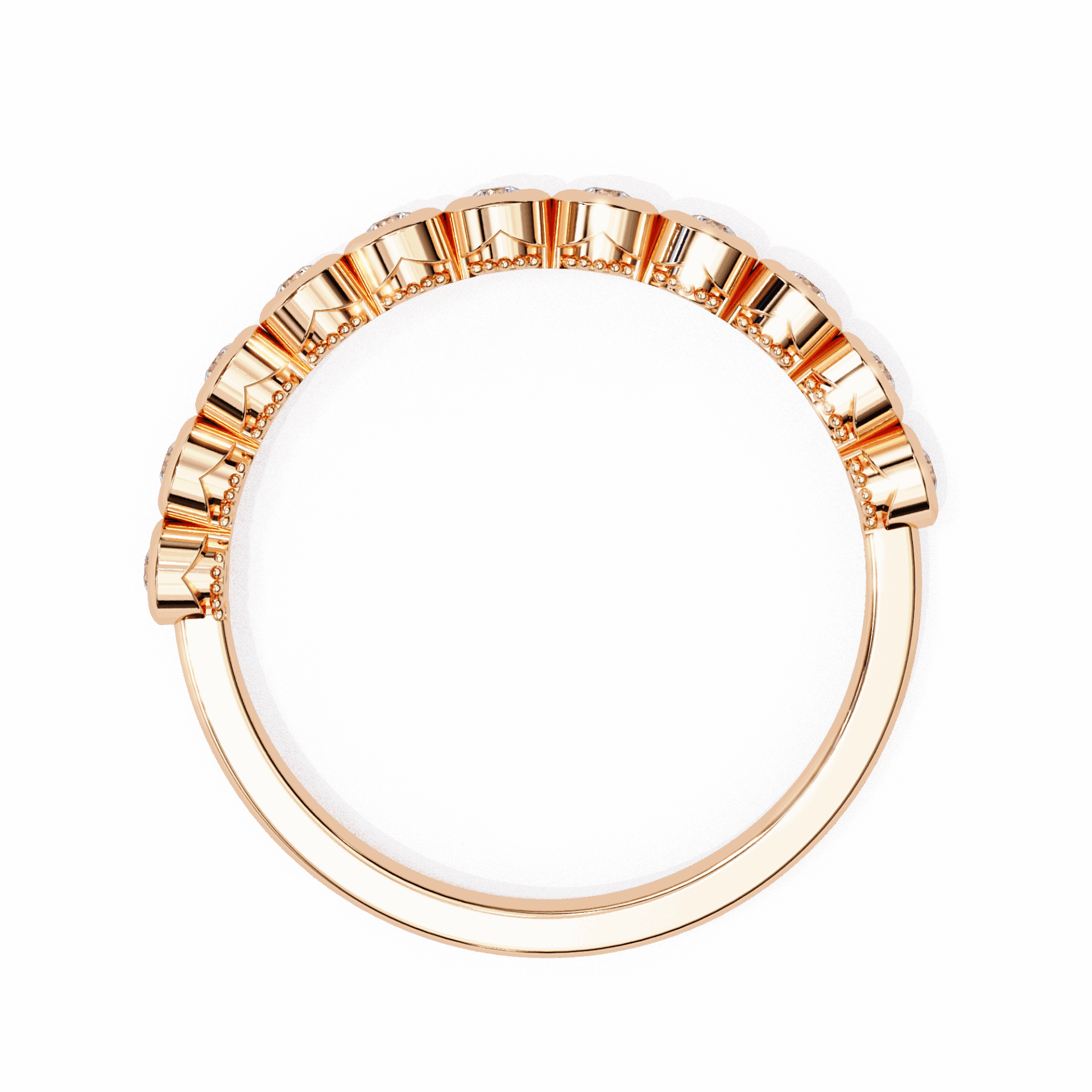 0.15 Carat Round Timeless Band in Moissanite | House of Estara