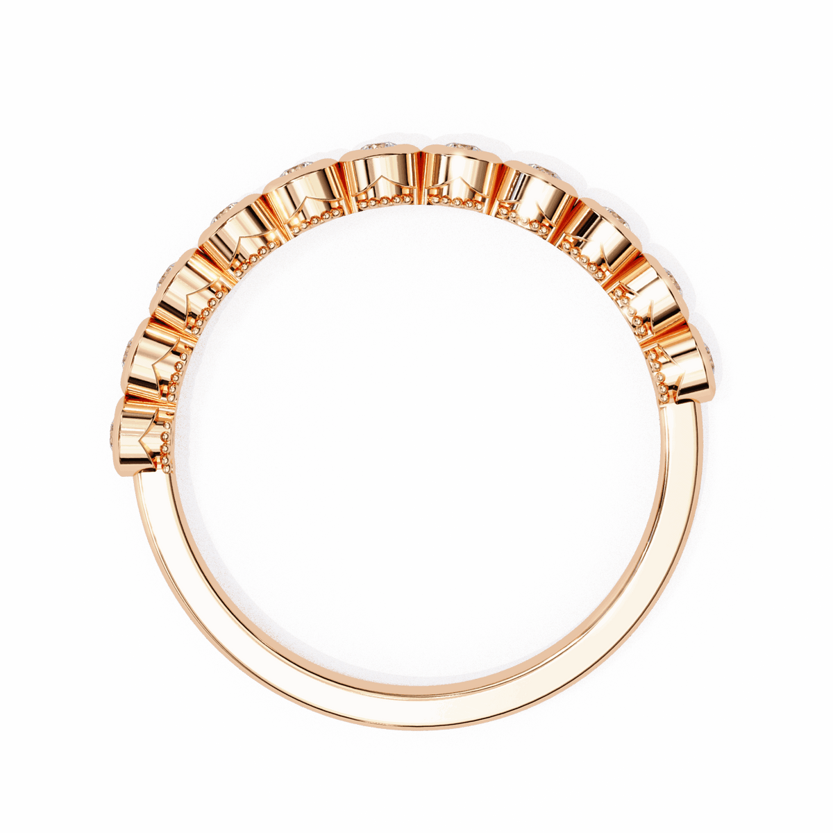 0.15 Carat Round Timeless Band in Moissanite | House of Estara