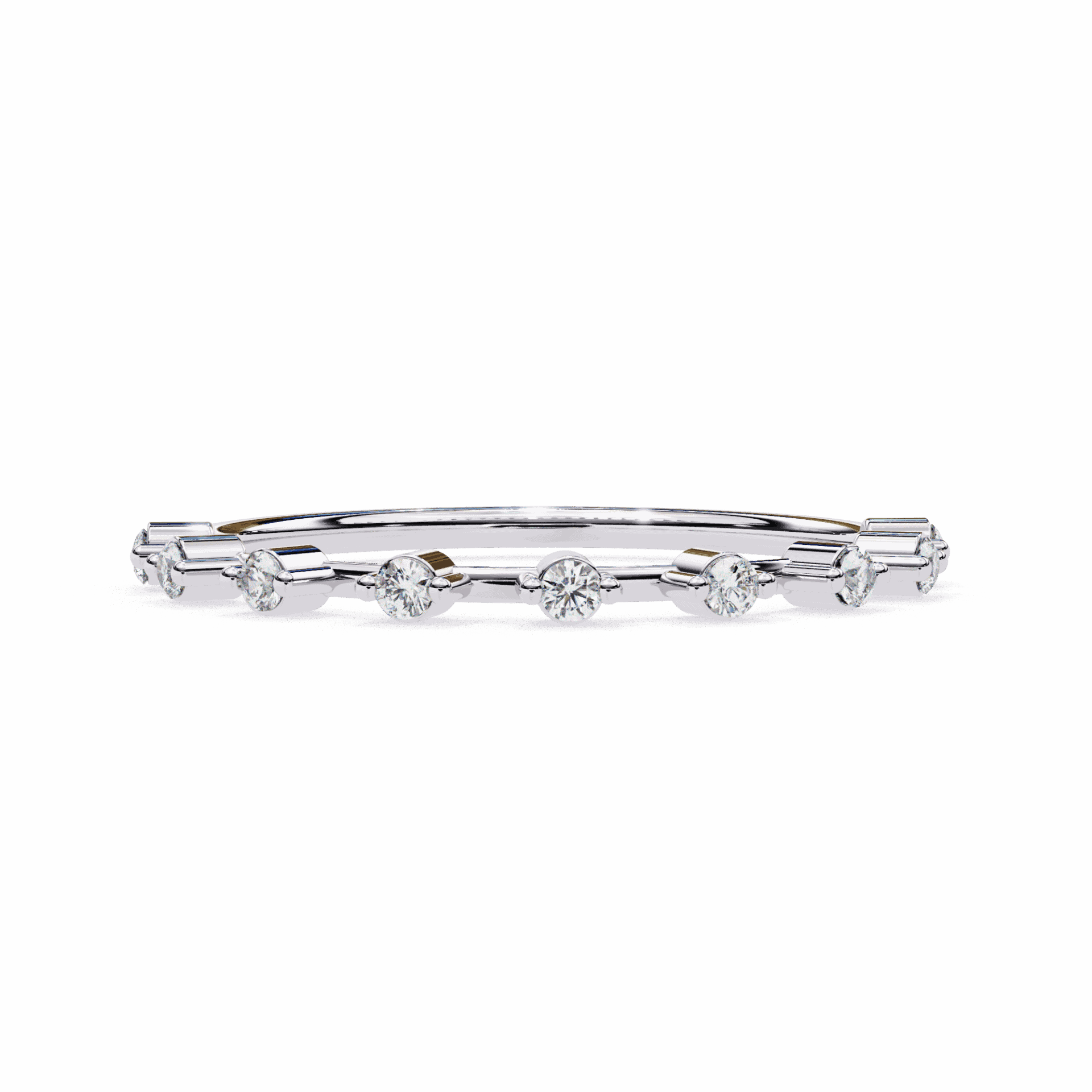 0.15 Carat Round Minimal Band in Moissanite | House of Estara