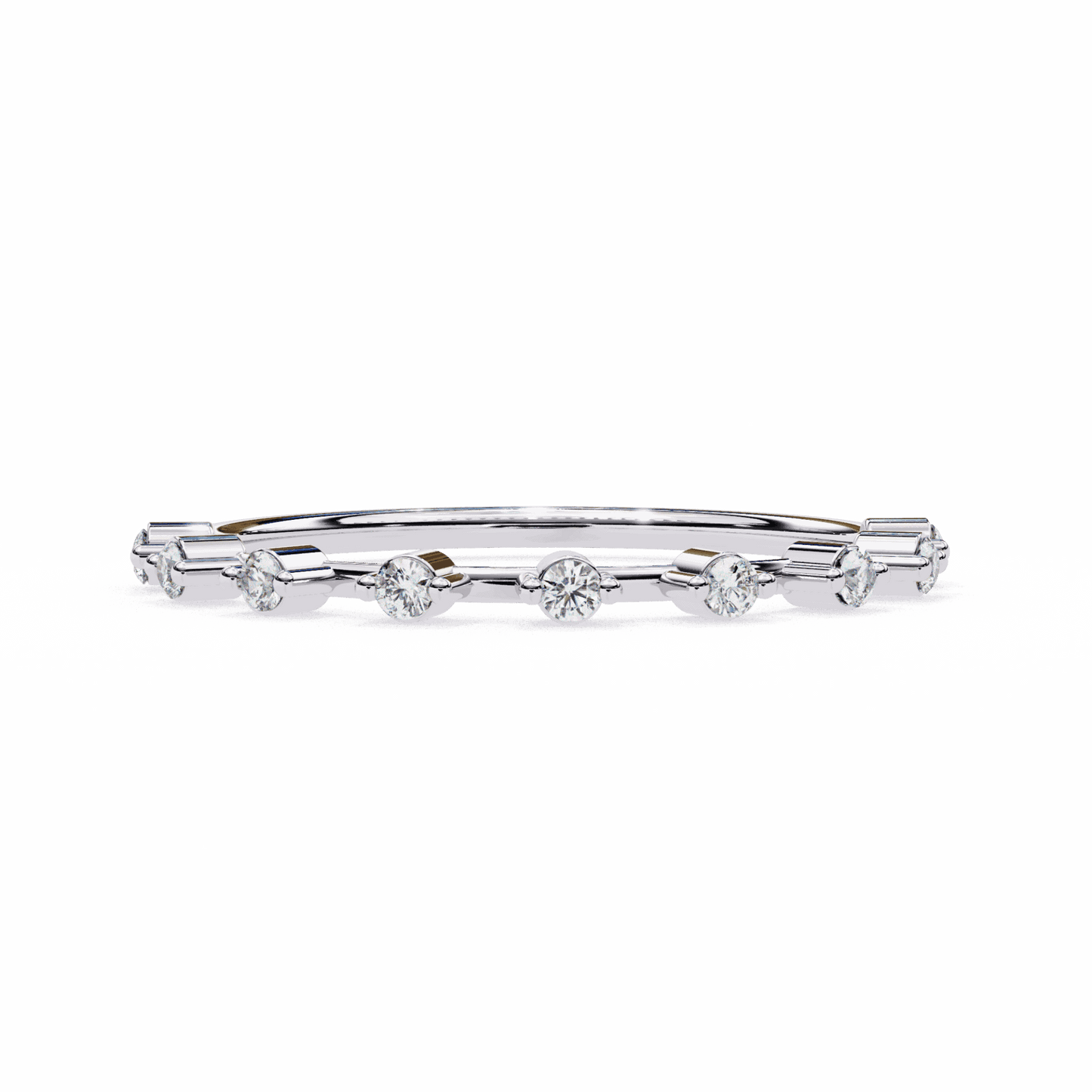 0.15 Carat Round Minimal Band in Moissanite | House of Estara