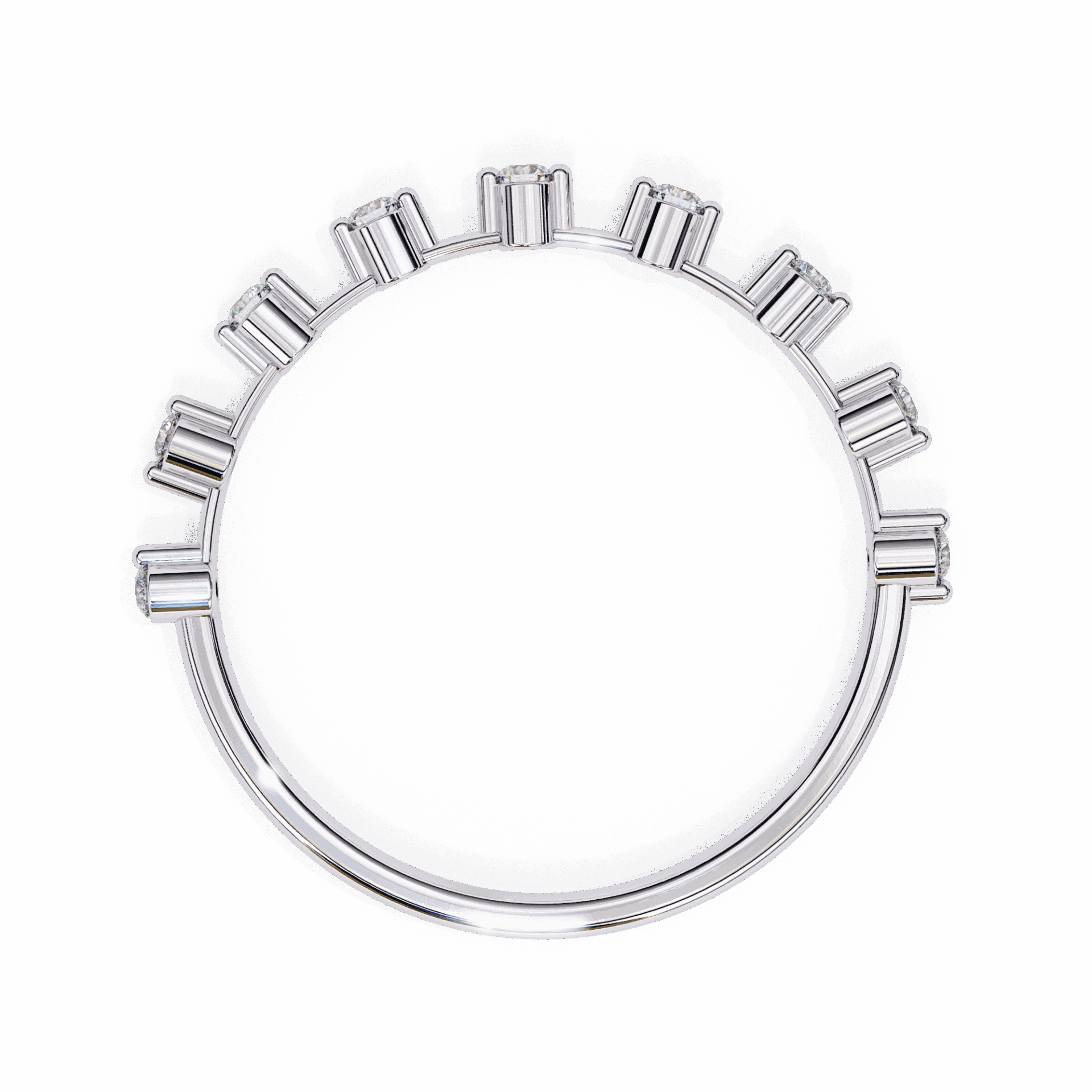 0.15 Carat Round Minimal Band in Moissanite | House of Estara