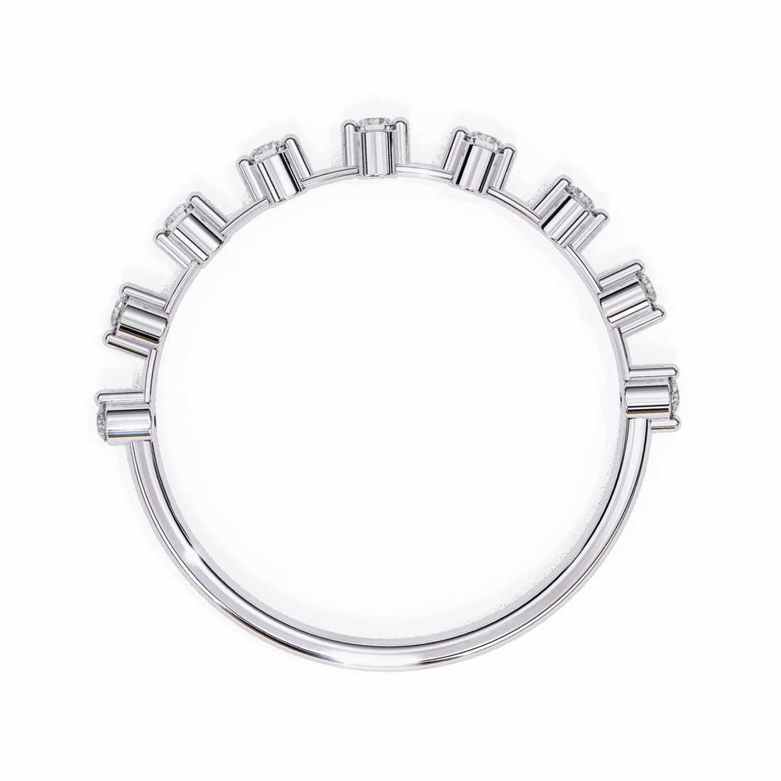 0.15 Carat Round Minimal Band in Moissanite | House of Estara