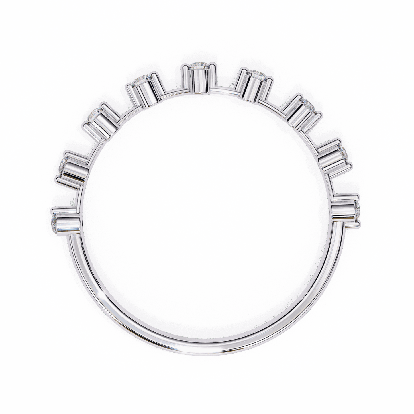0.15 Carat Round Minimal Band in Moissanite | House of Estara
