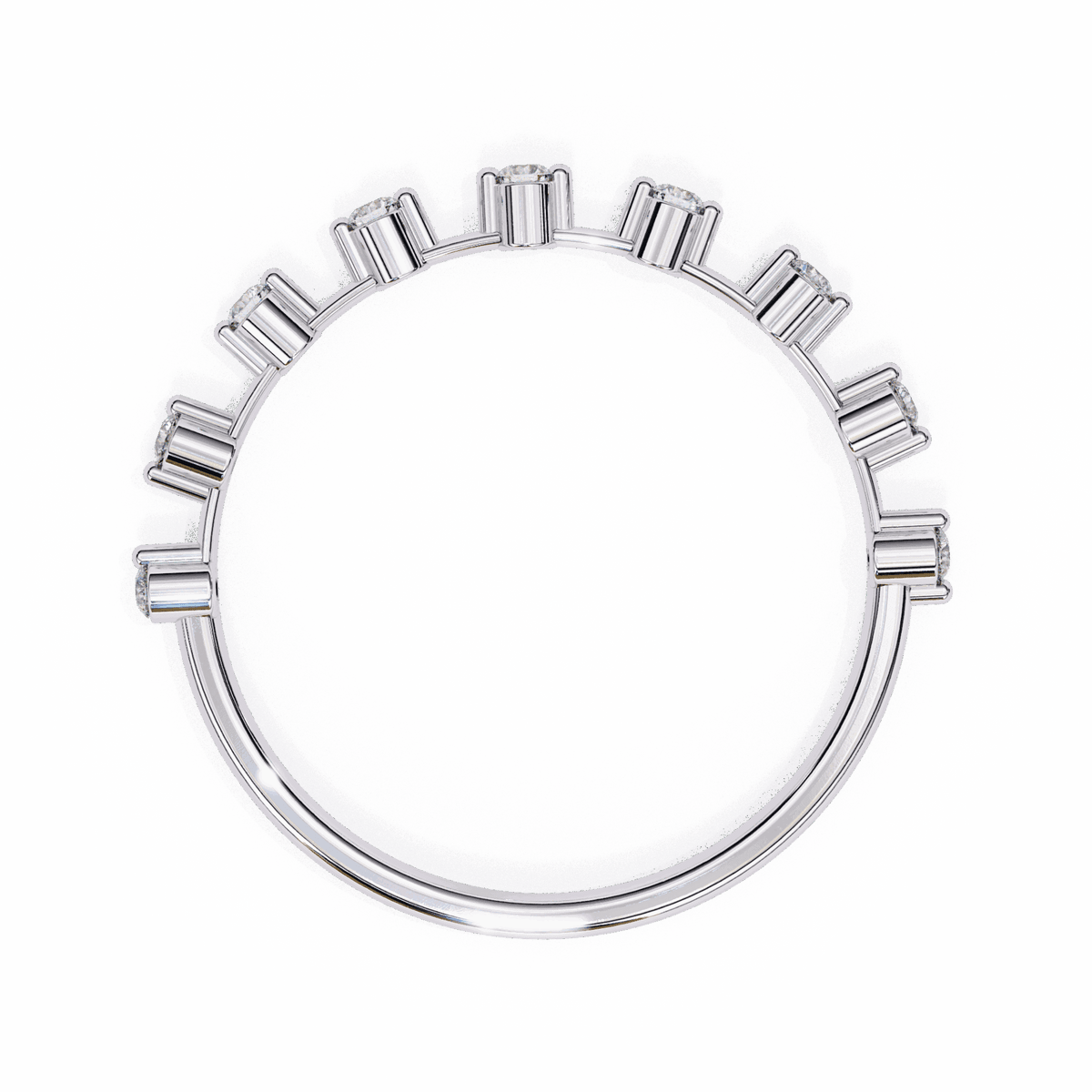 0.15 Carat Round Minimal Band in Moissanite | House of Estara