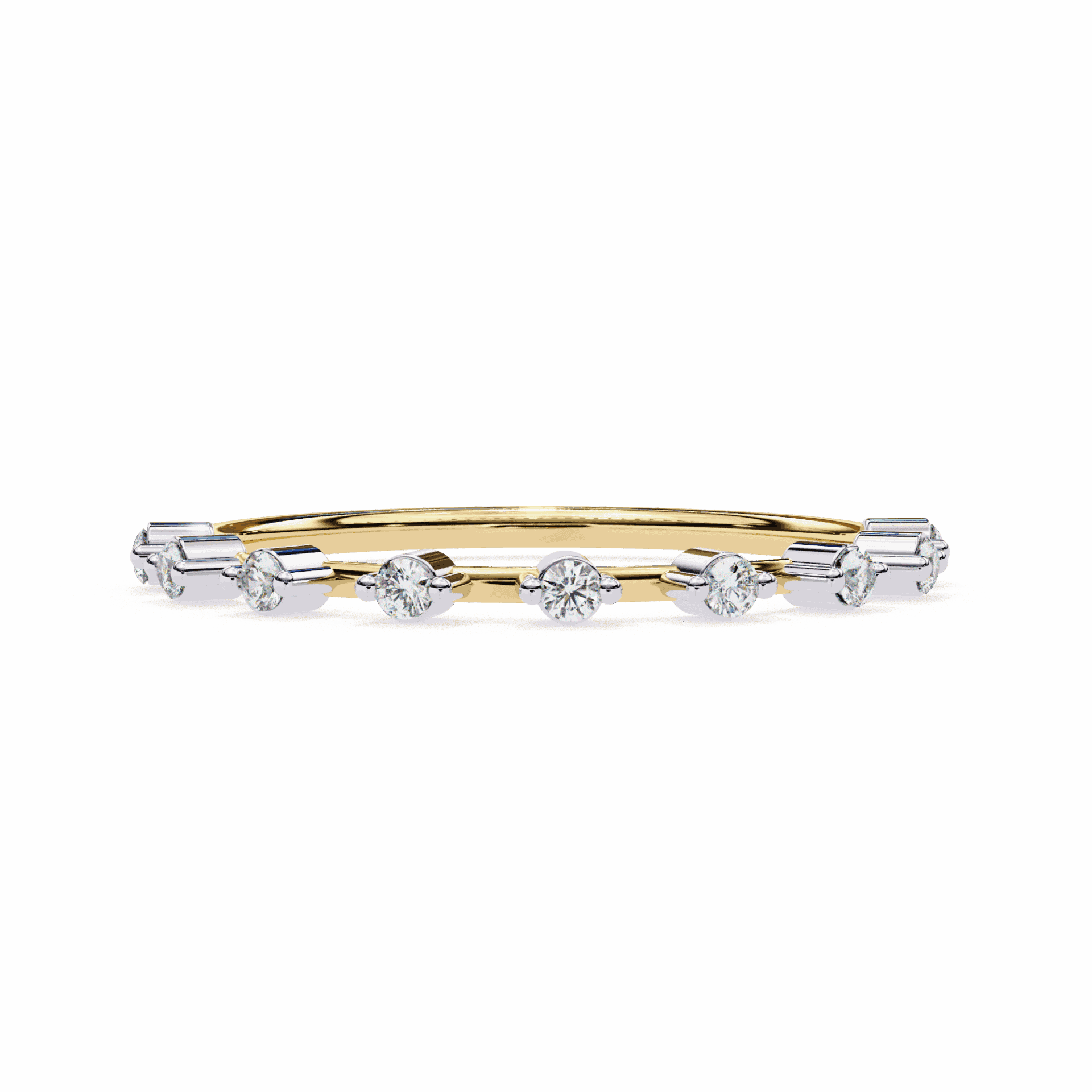 0.15 Carat Round Minimal Band in Moissanite | House of Estara