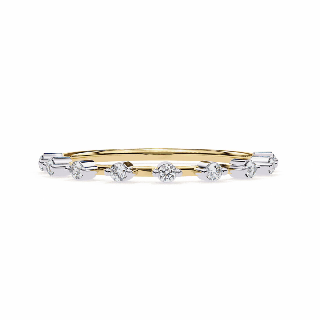 0.15 Carat Round Minimal Band in Moissanite | House of Estara