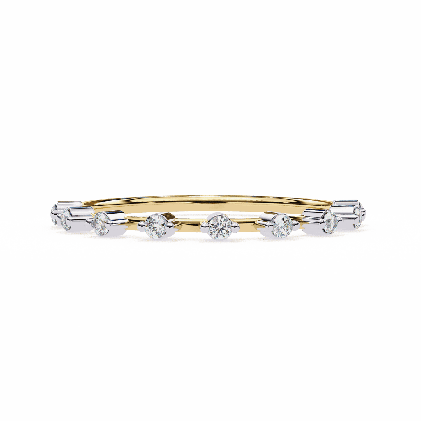 0.15 Carat Round Minimal Band in Moissanite | House of Estara