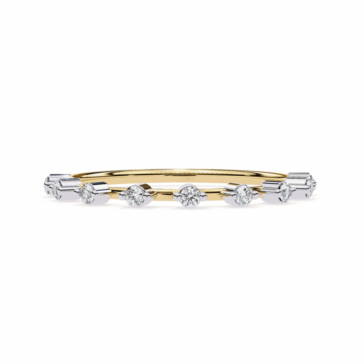 0.15 Carat Round Minimal Band in Moissanite | House of Estara