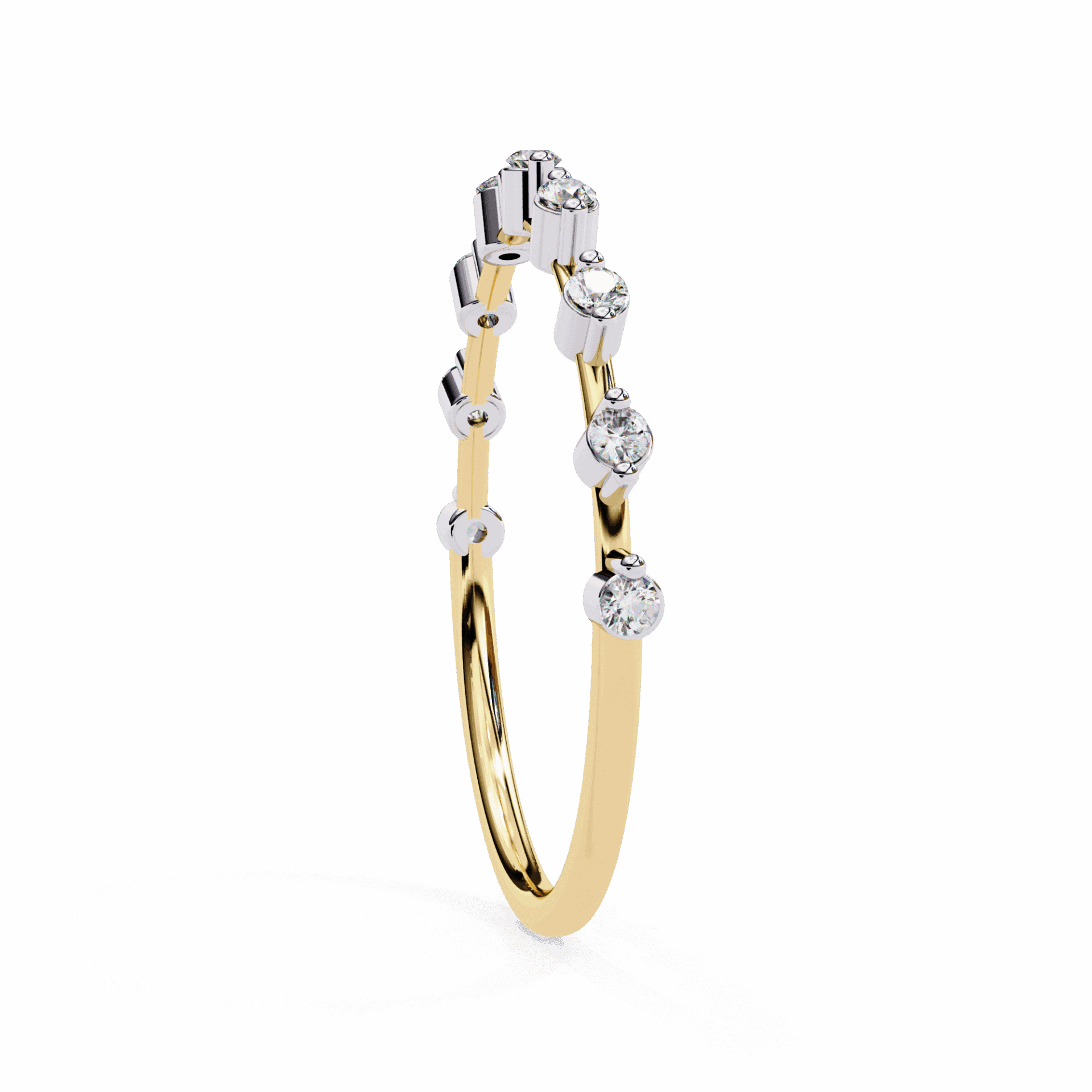 0.15 Carat Round Minimal Band in Moissanite | House of Estara