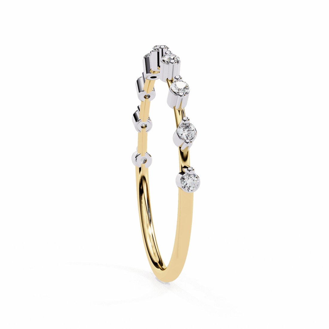 0.15 Carat Round Minimal Band in Moissanite | House of Estara