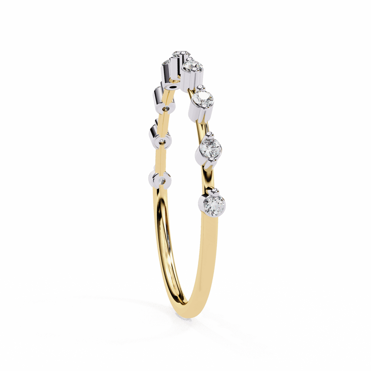 0.15 Carat Round Minimal Band in Moissanite | House of Estara