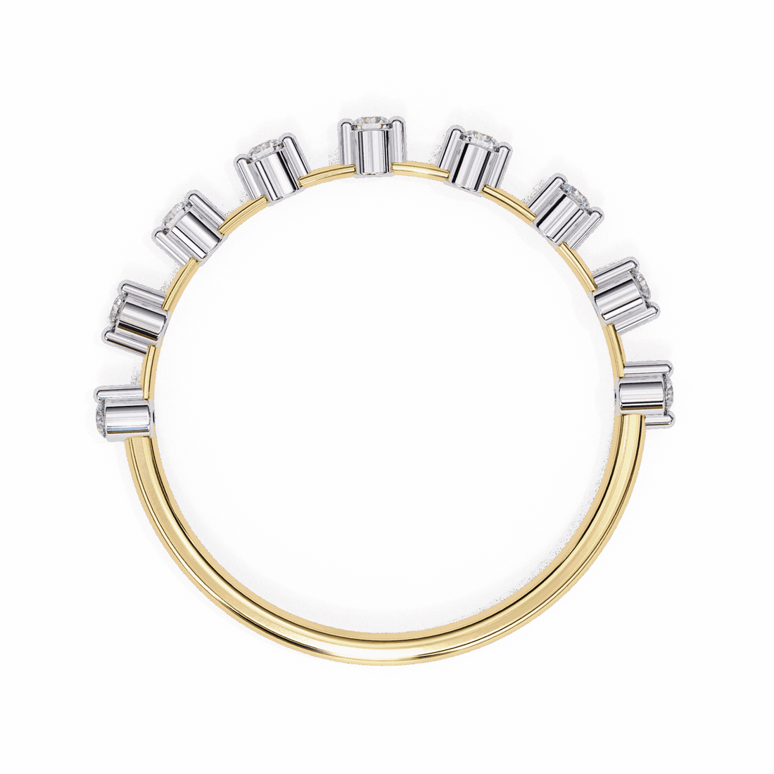0.15 Carat Round Minimal Band in Moissanite | House of Estara