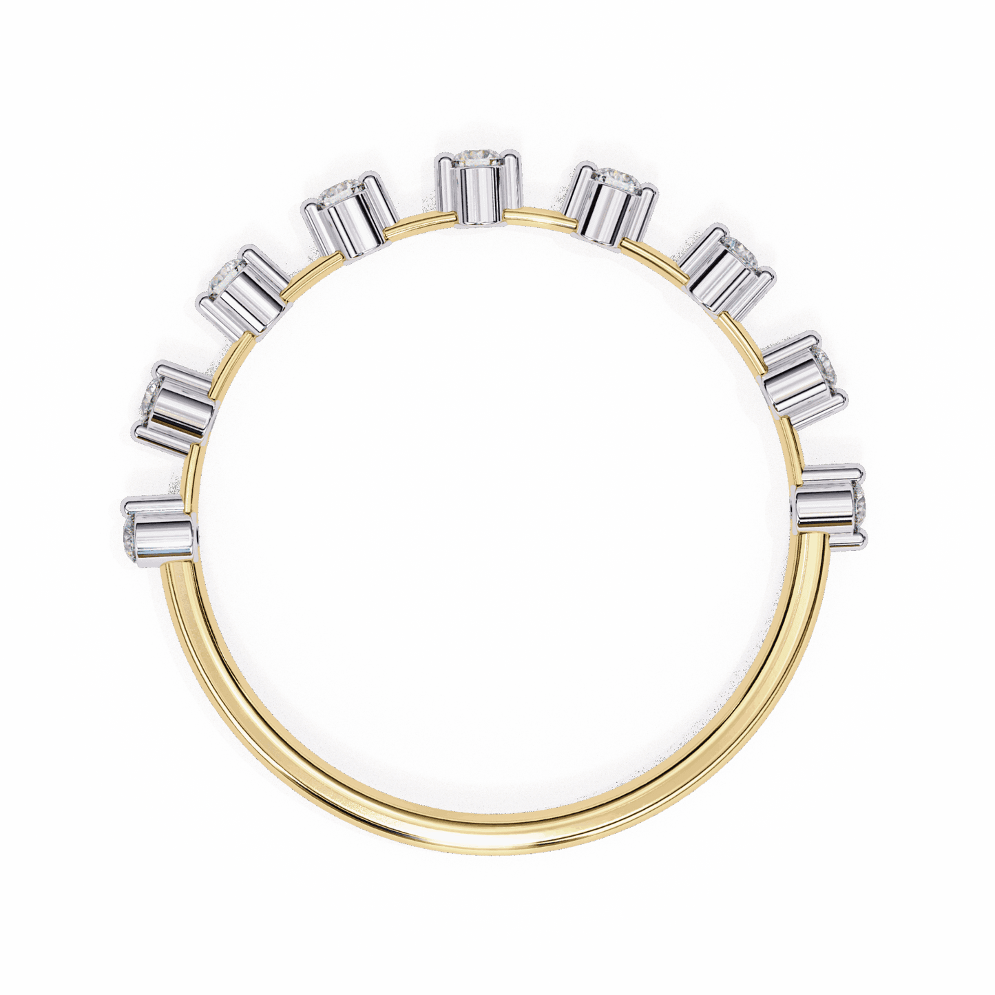 0.15 Carat Round Minimal Band in Moissanite | House of Estara