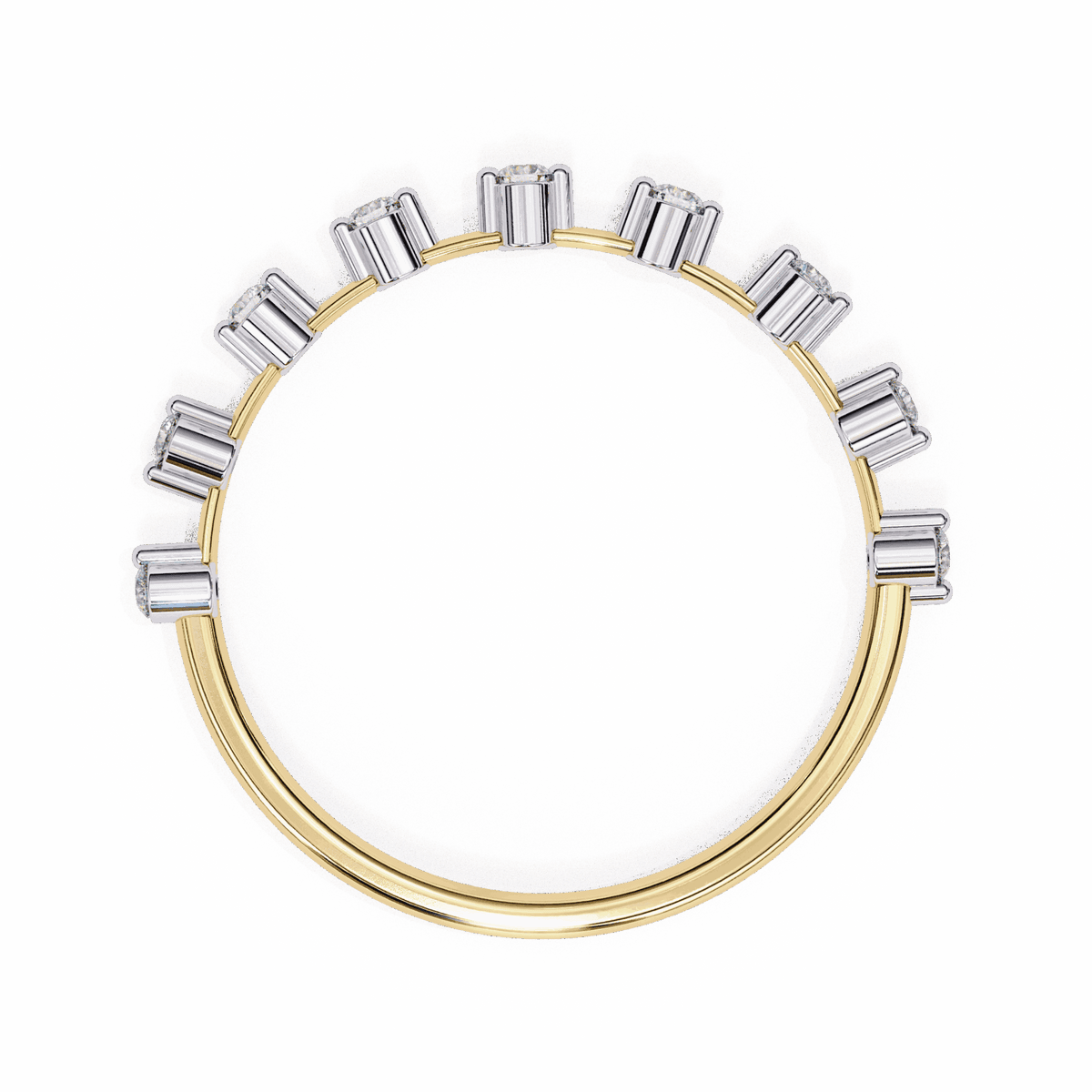 0.15 Carat Round Minimal Band in Moissanite | House of Estara
