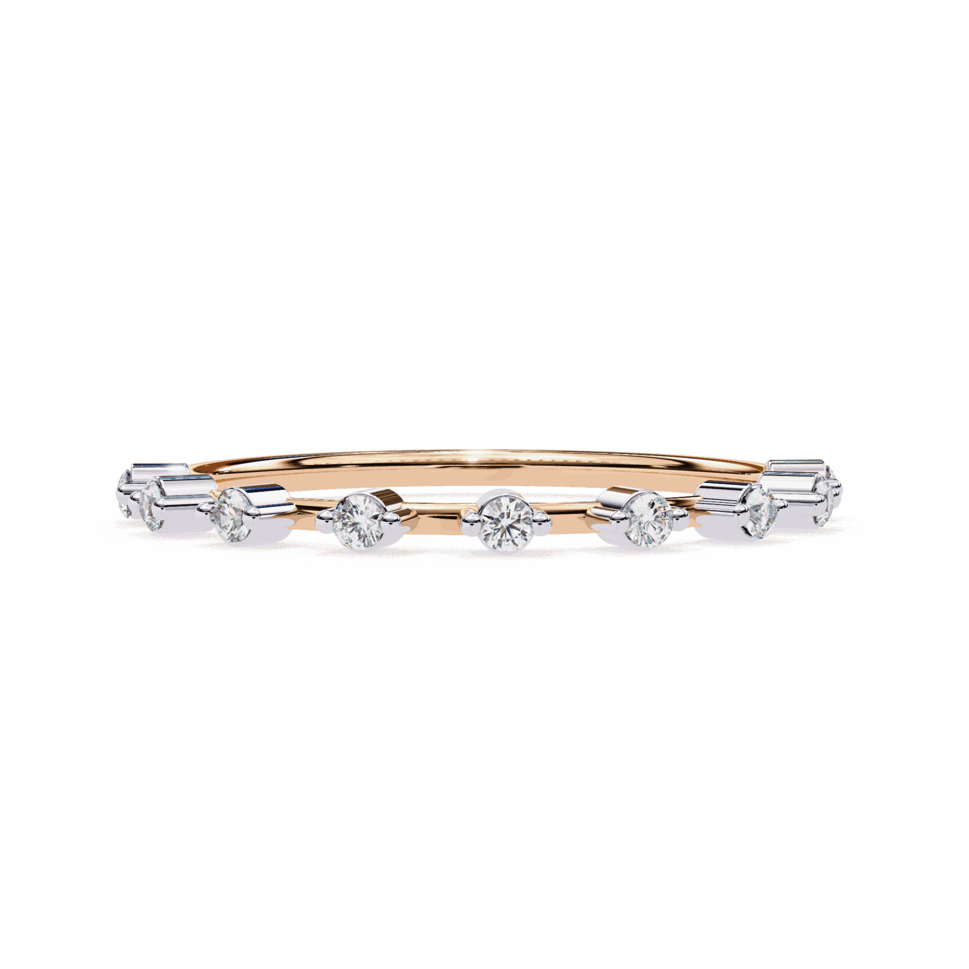 0.15 Carat Round Minimal Band in Moissanite | House of Estara