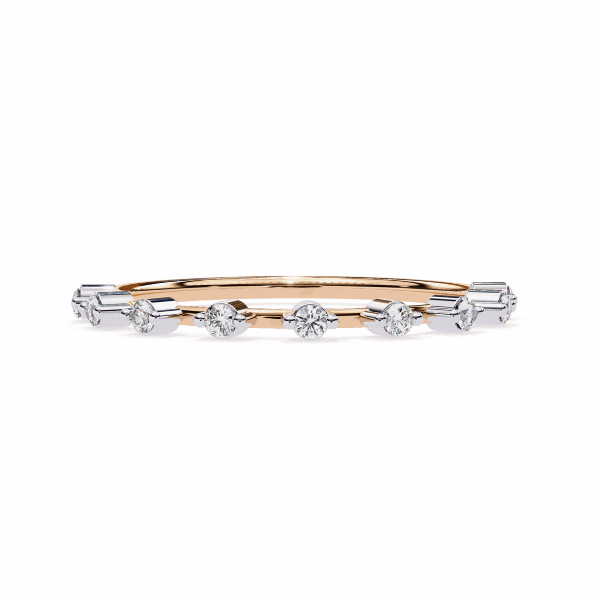0.15 Carat Round Minimal Band in Moissanite | House of Estara
