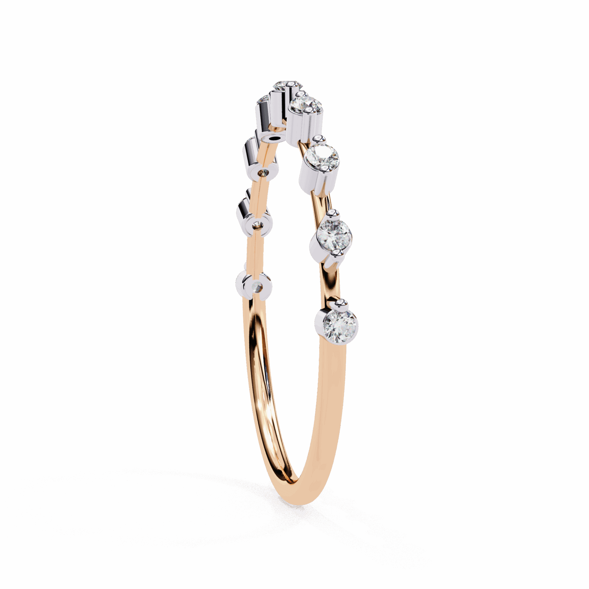 0.15 Carat Round Minimal Band in Moissanite | House of Estara