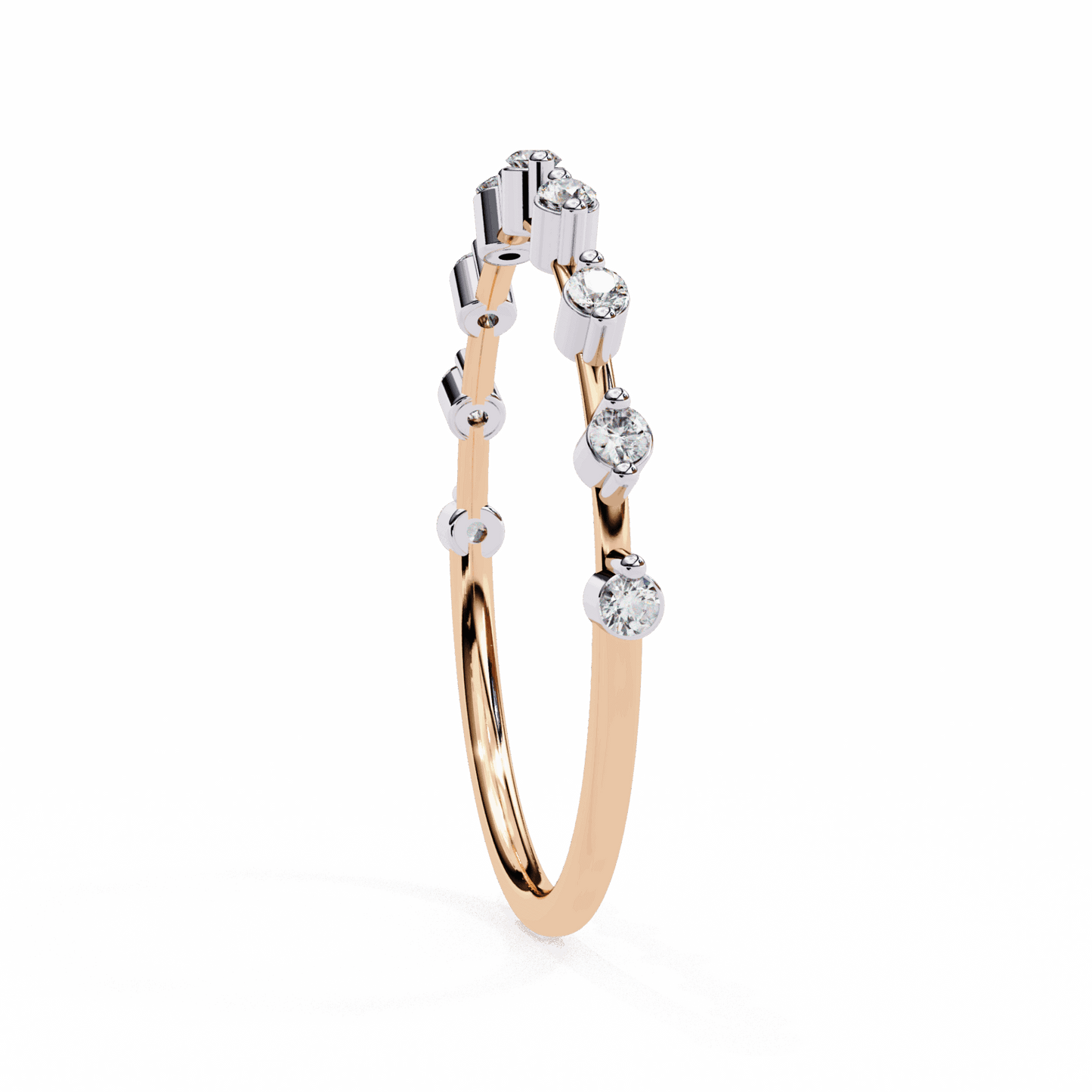 0.15 Carat Round Minimal Band in Moissanite | House of Estara