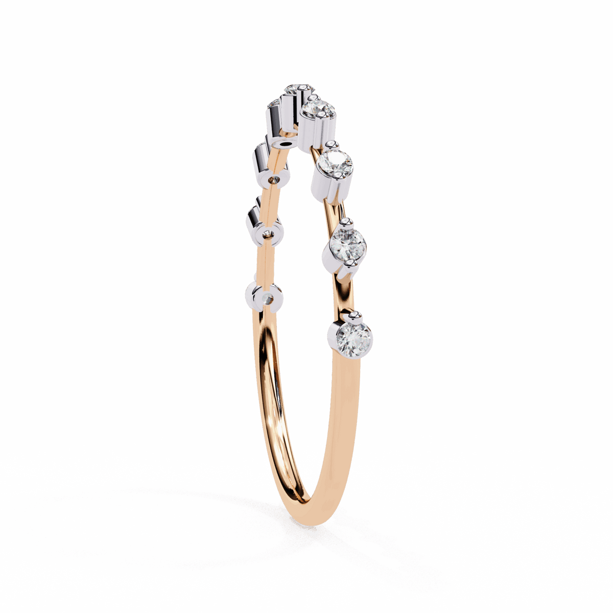 0.15 Carat Round Minimal Band in Moissanite | House of Estara