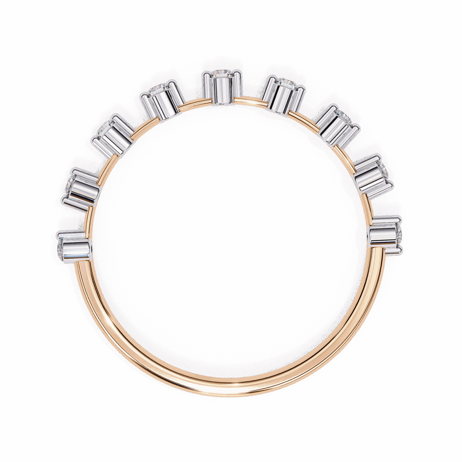 0.15 Carat Round Minimal Band in Moissanite | House of Estara
