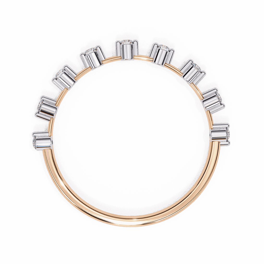 0.15 Carat Round Minimal Band in Moissanite | House of Estara