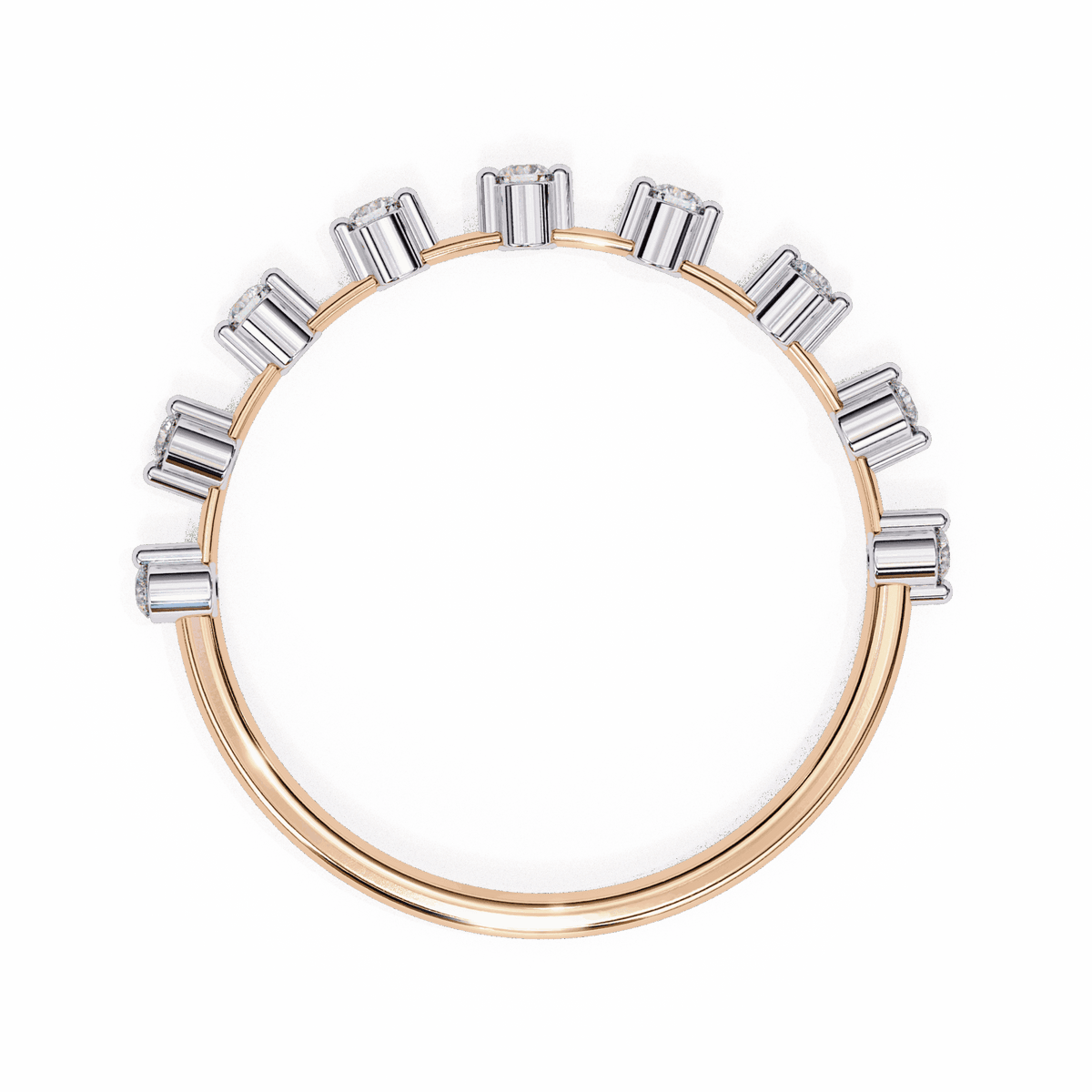 0.15 Carat Round Minimal Band in Moissanite | House of Estara