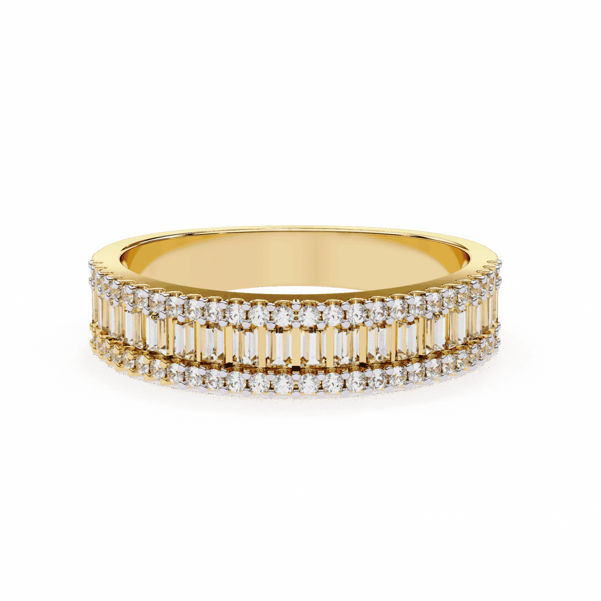 0.5 Carat Baguette and Round Eternity Ring in Moissanite | House of Estara