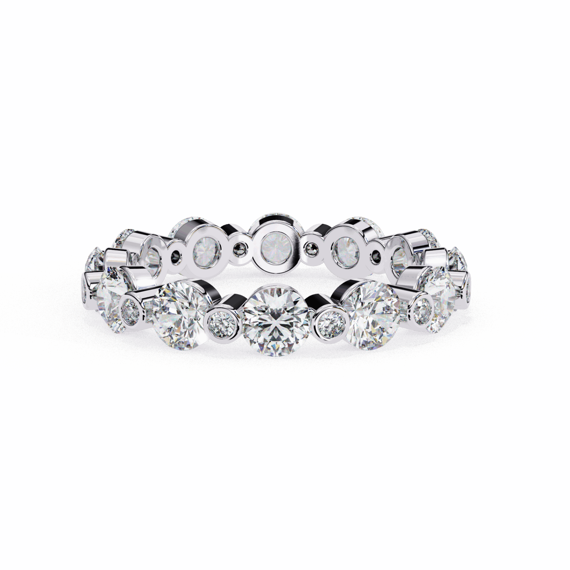 2.5 Carat Round Twilight Band in Moissanite | House of Estara