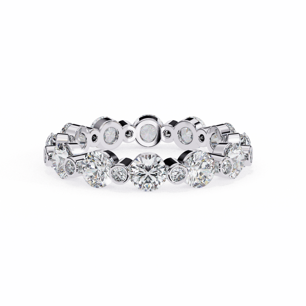 2.5 Carat Round Twilight Band in Moissanite | House of Estara