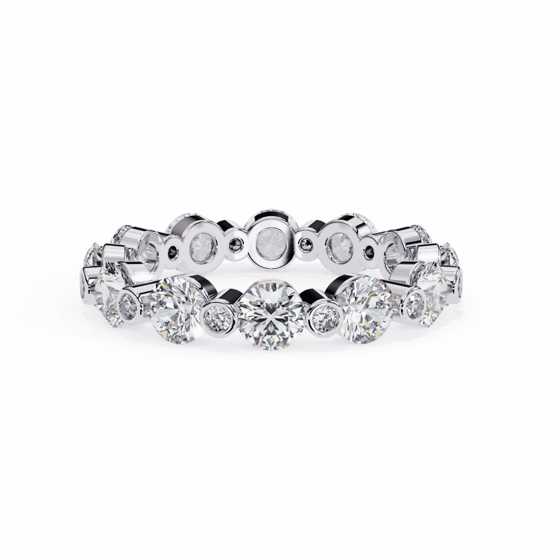 2.5 Carat Round Twilight Band in Moissanite | House of Estara