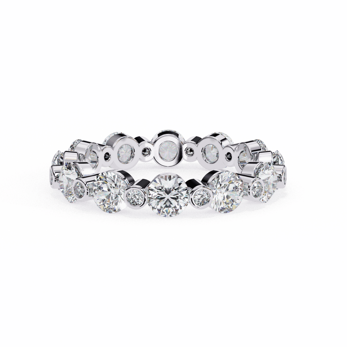 2.5 Carat Round Twilight Band in Moissanite | House of Estara