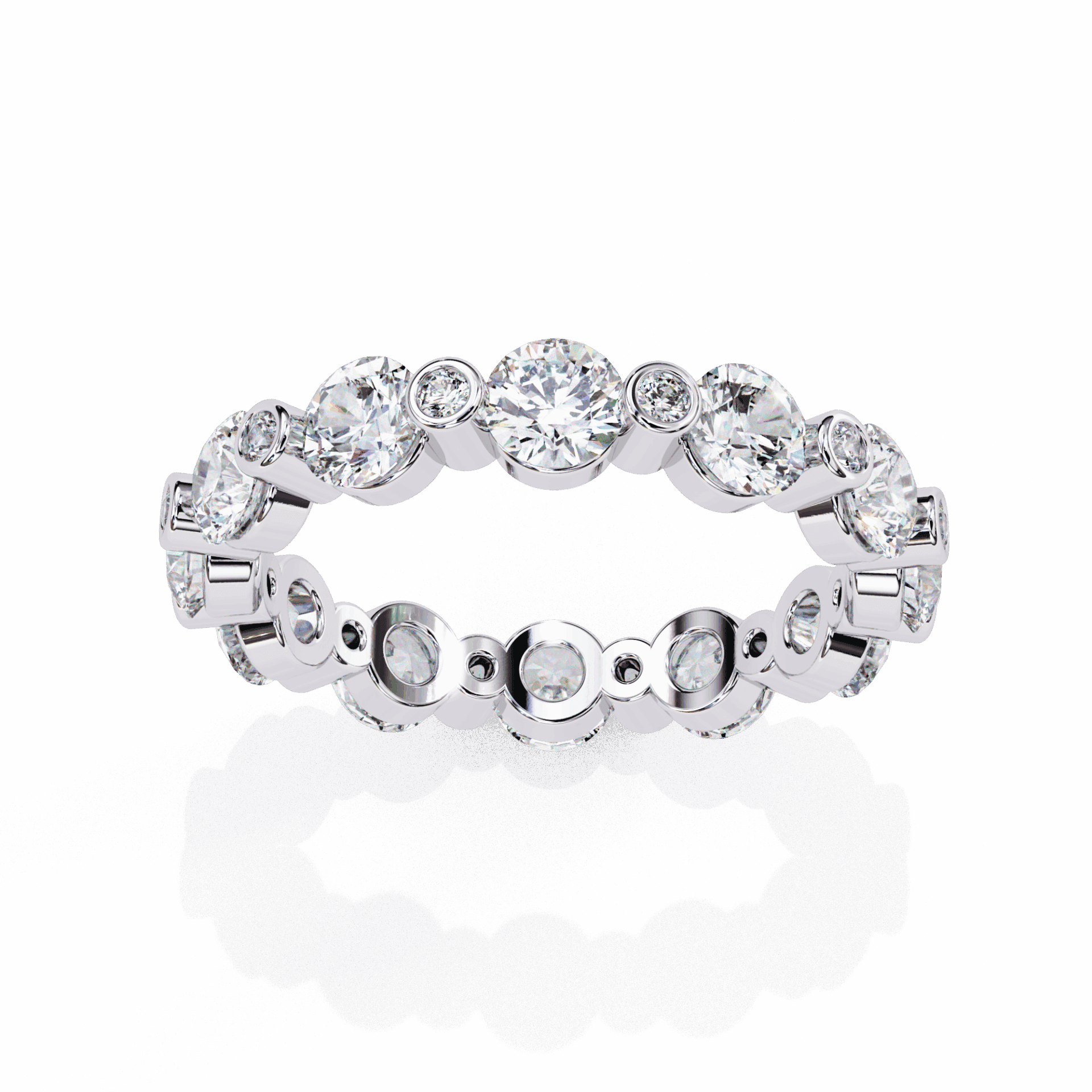 2.5 Carat Round Twilight Band in Moissanite | House of Estara