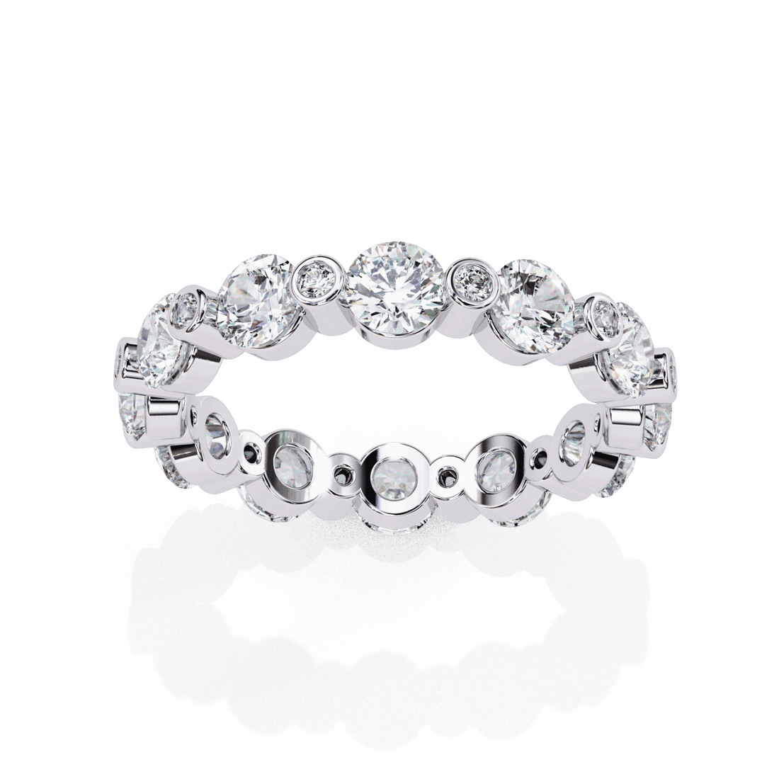 2.5 Carat Round Twilight Band in Moissanite | House of Estara