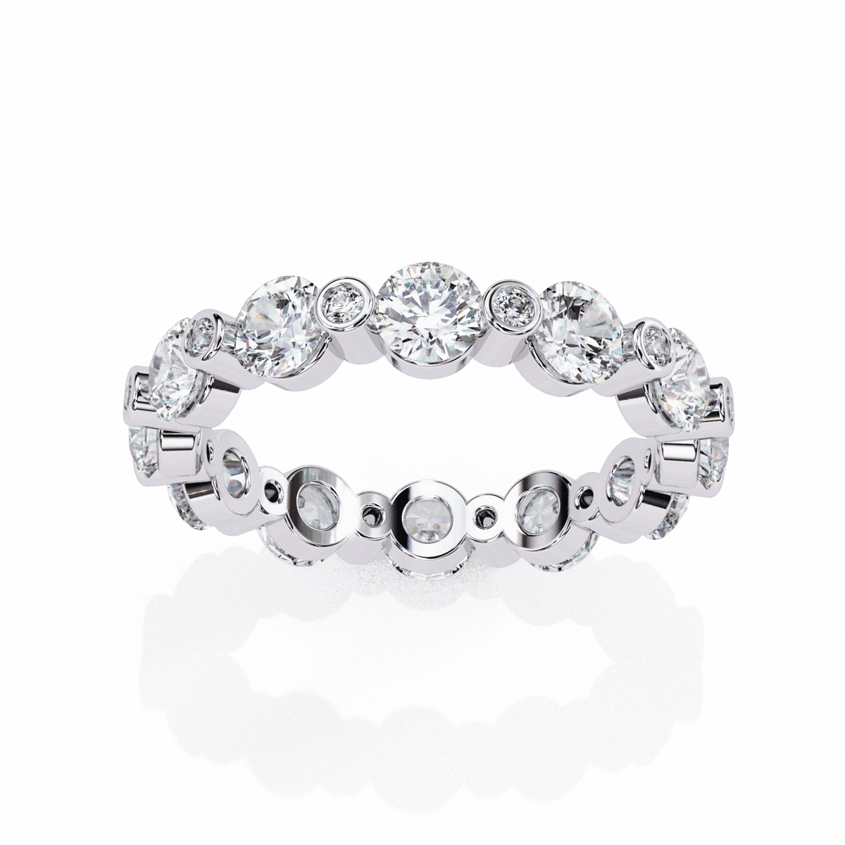 2.5 Carat Round Twilight Band in Moissanite | House of Estara
