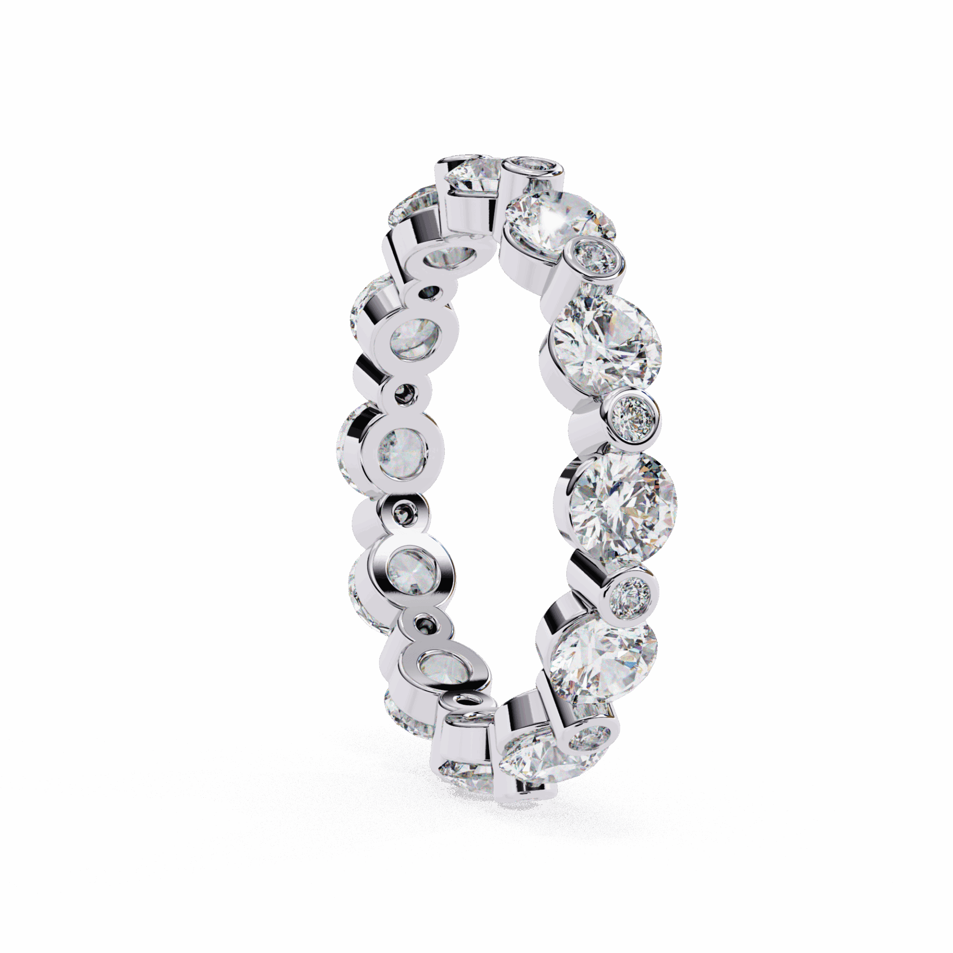 2.5 Carat Round Twilight Band in Moissanite | House of Estara