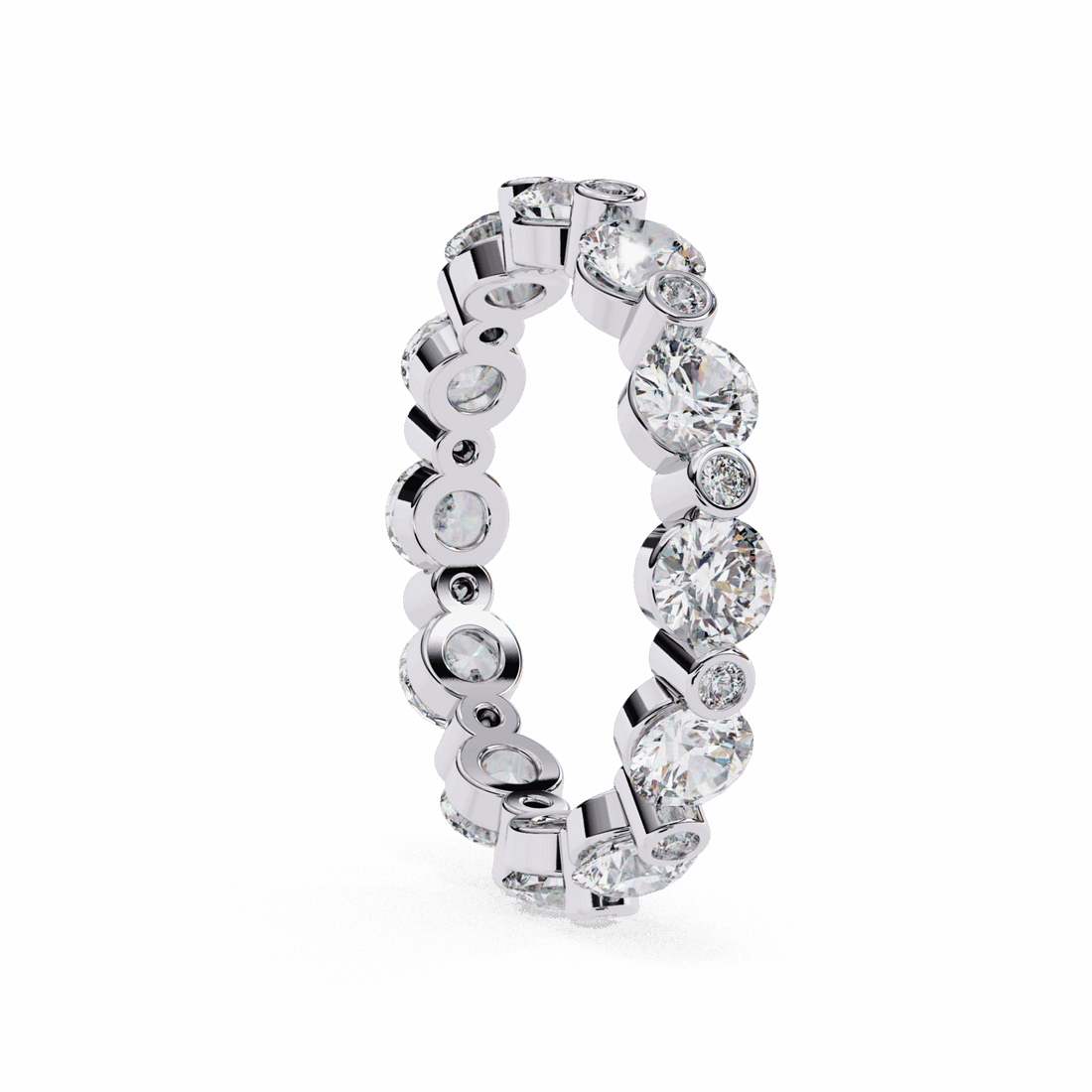 2.5 Carat Round Twilight Band in Moissanite | House of Estara