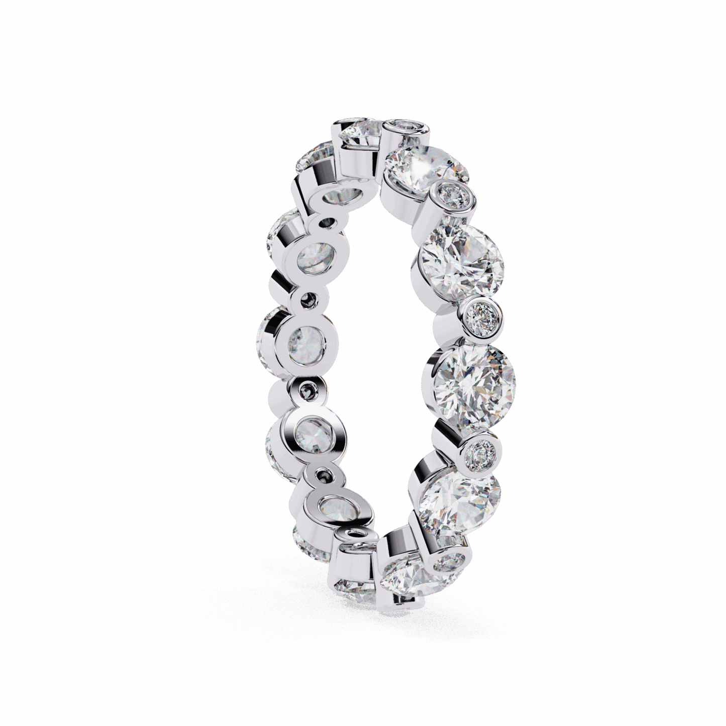 2.5 Carat Round Twilight Band in Moissanite | House of Estara