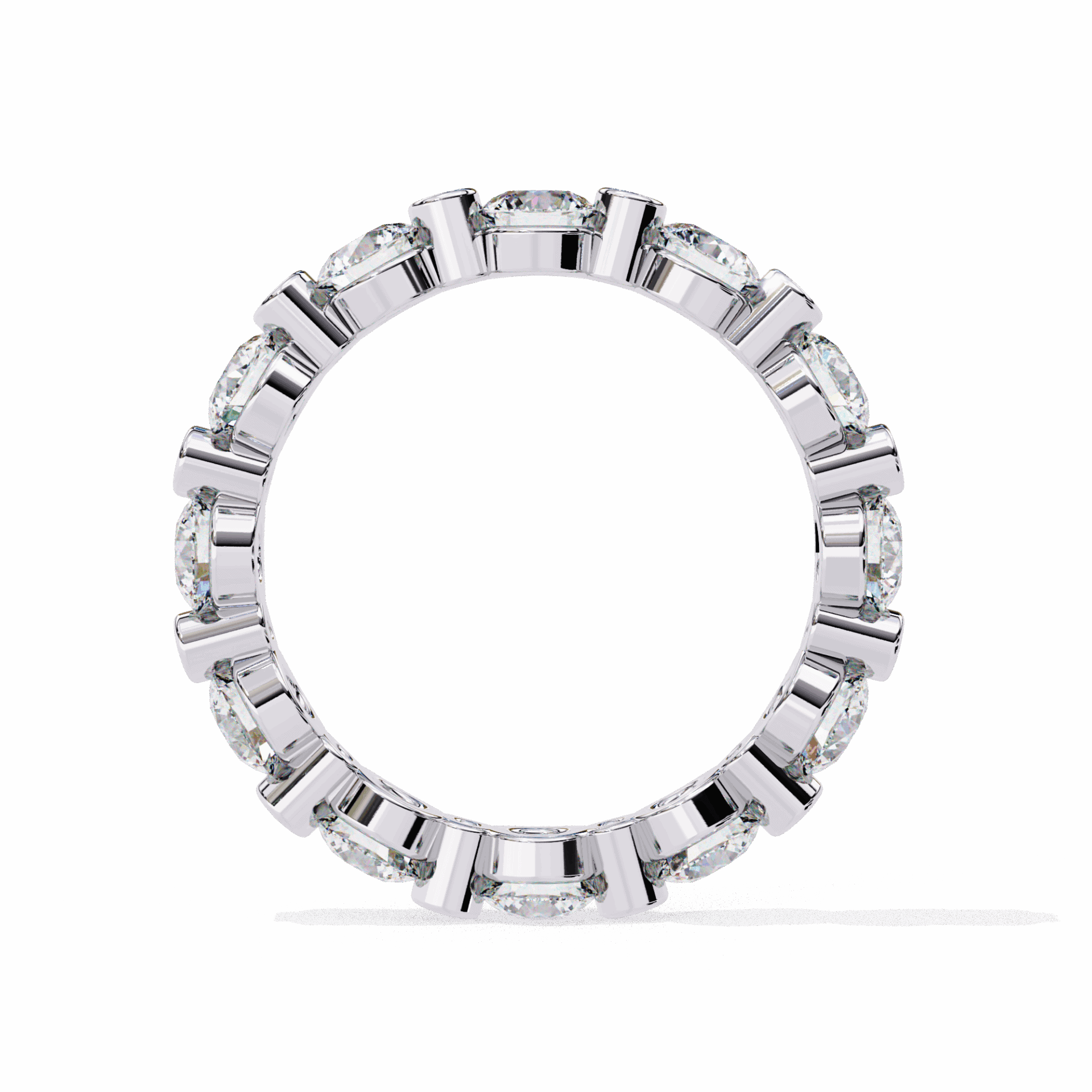 2.5 Carat Round Twilight Band in Moissanite | House of Estara