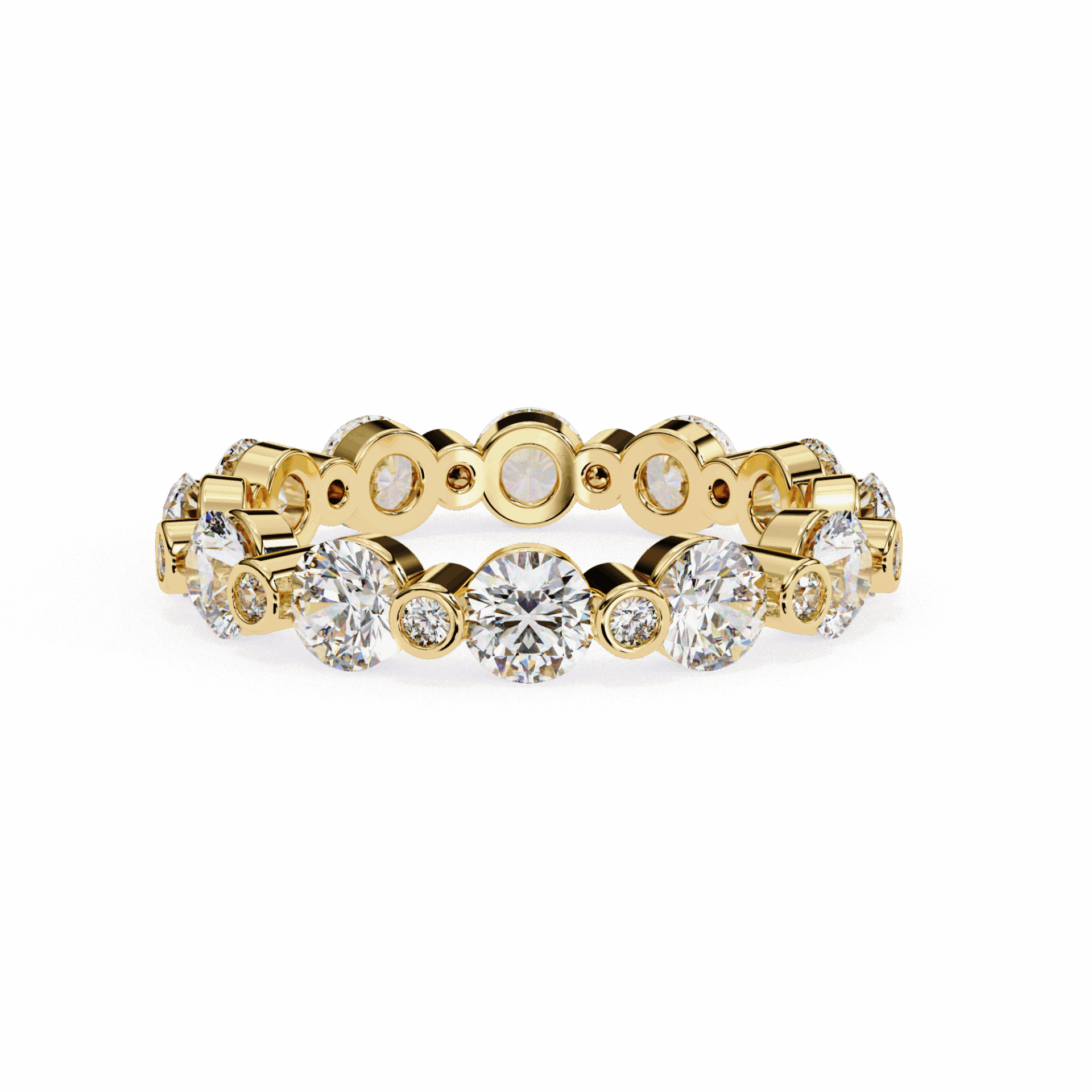 2.5 Carat Round Twilight Band in Moissanite | House of Estara