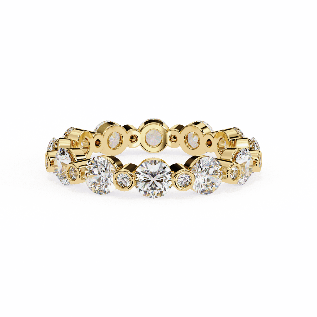 2.5 Carat Round Twilight Band in Moissanite | House of Estara